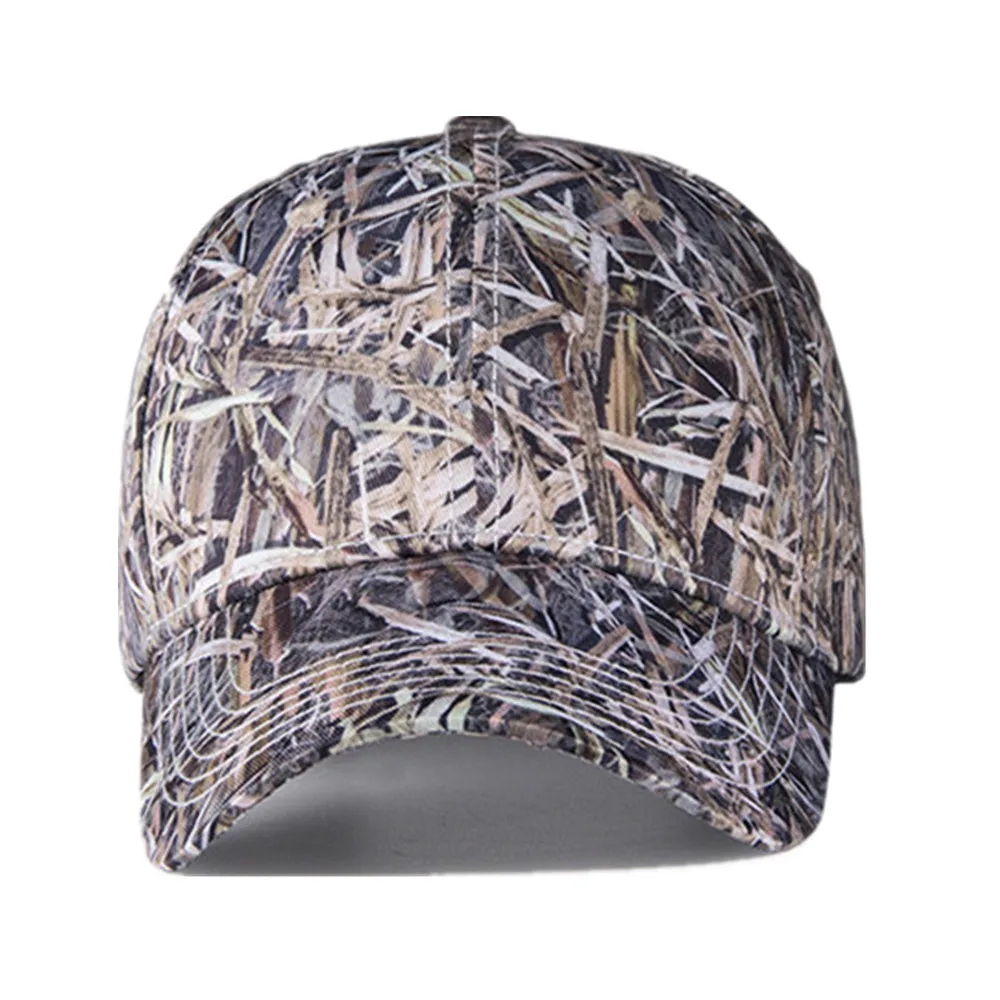 Outdoor Waterproof Bionic Camouflage Hunting Hat Sunshade Breathable Hiking Peaked Cap Cotton