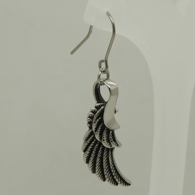 

classic hook feather design men/boy 316L stainless steel earring