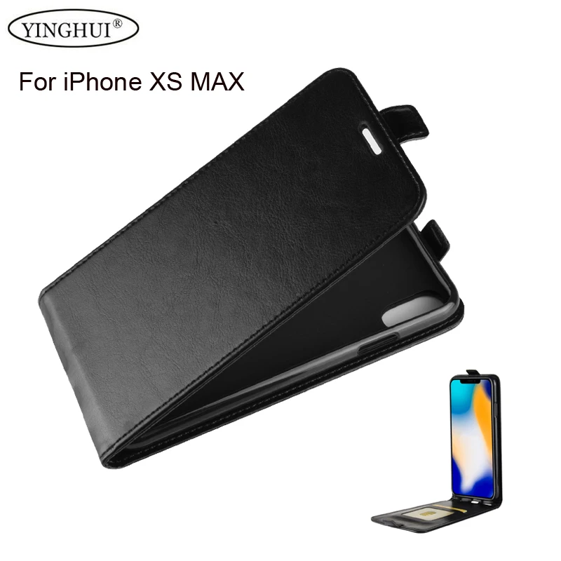 Case For iPhone XS Max 6.5'' Vertical Flip Cover Case PU Leather Phone Cases For iPhone XS Max Phone Bag Card Slot Cover