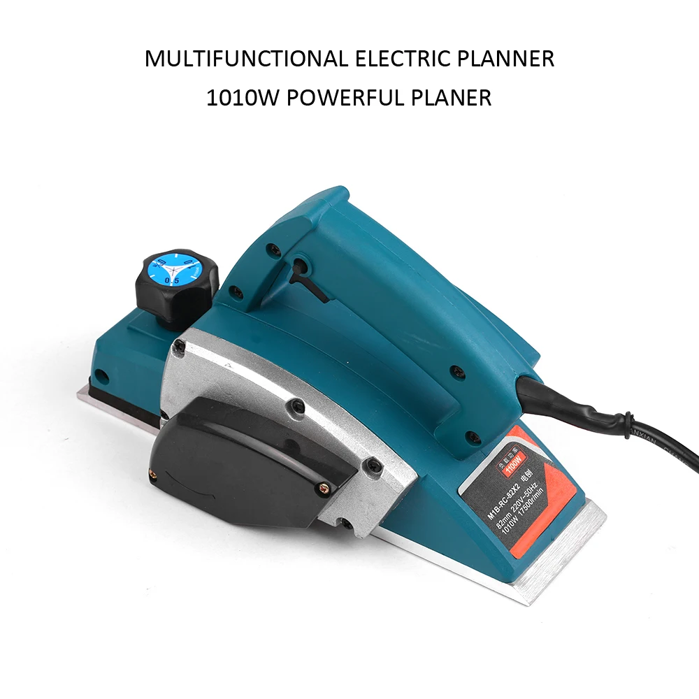 Электрический ручной строгальный станок 3-1/4-дюймовая ширина строгания деревообрабатывающий бытовой фуговальный станок 50 Гц многофункциональное ремесло 17500 об/мин 1010 Вт
