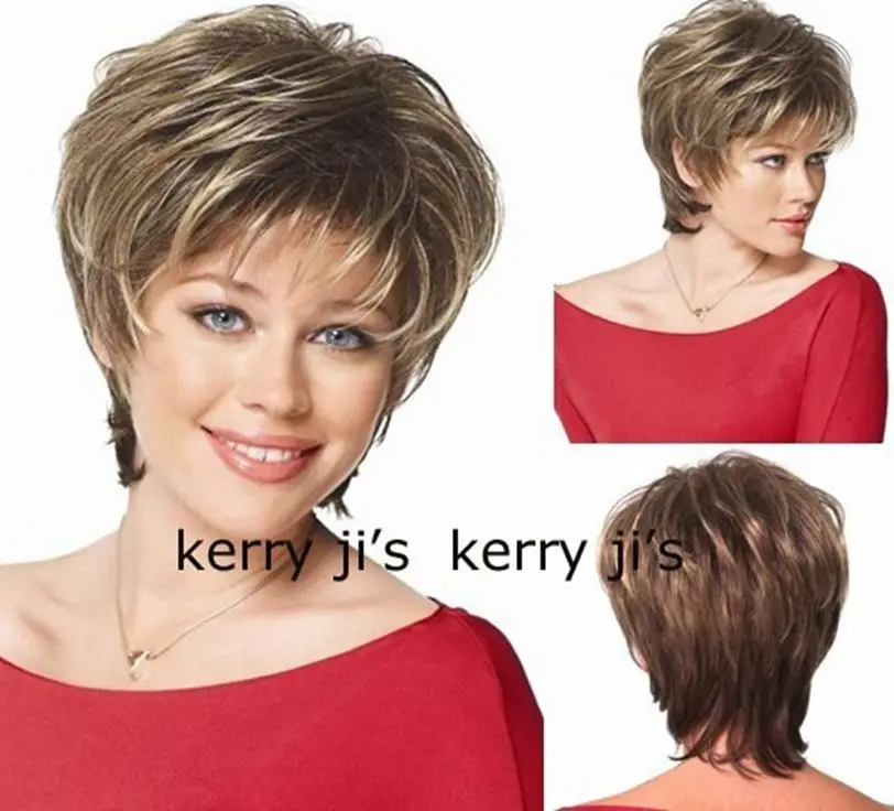 

Style Short Curly Beautiful Fashion Style wig New sexy women's short Black Natural Hair Full Wigs Kanekalon Fiber Hair