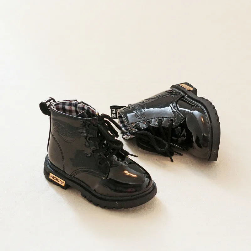 Детская обувь для мальчиков и девочек весенне-осенние детские ботинки Martin обувь на молнии из искусственной кожи детские кроссовки малыша Chaussure Enfant