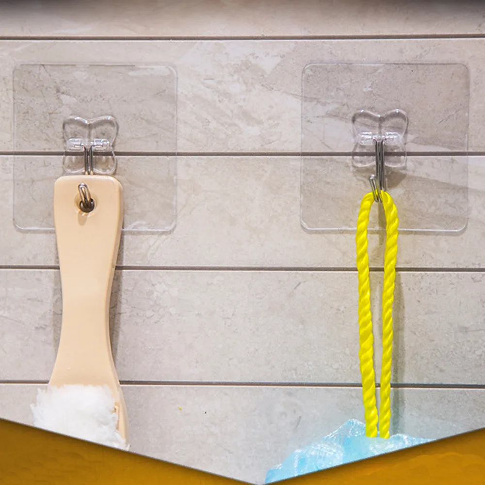 Крючки сильная прозрачная присоска настенные петли подвесные для кухни ванной комнаты домашнего использования