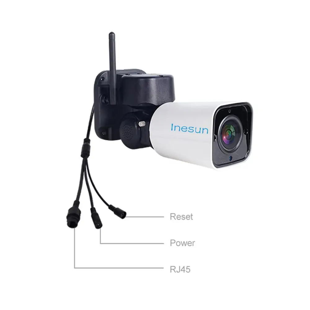  Inesun Outdoor WiFi IP Security Camera 1080P IP Camera WiFi 4X Zoom PTZ Camera 120ft IR Night Visio