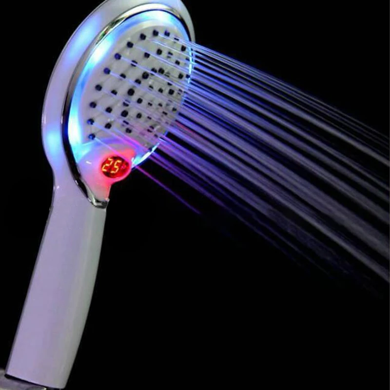 LED Thermometer Handheld Shower Head LED Self Luminous Digital