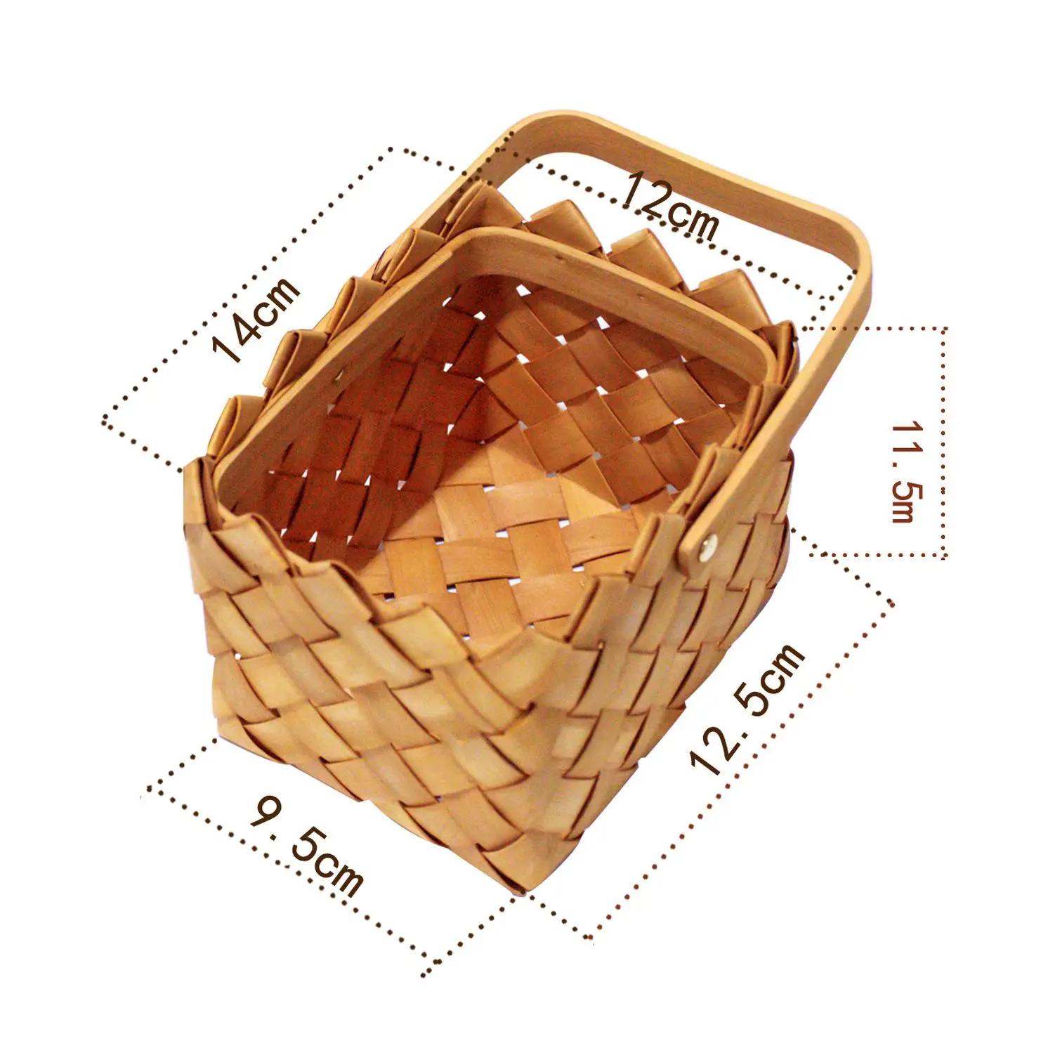 Ручной работы бамбуковая корзина для хранения ручной ошибка доказательство Пикник поднос плодоовощ Еда блюда для хлеба яйцо разное японский украсить овощей - Цвет: D