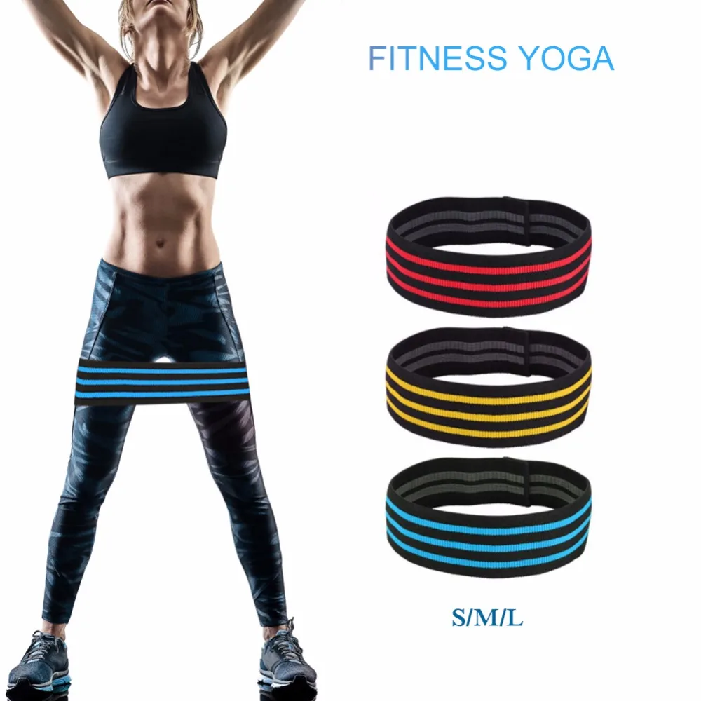 

Power Hips Fitness Resistance Bands Yoga Workout Glutes Leg Exercise Elastic Bands Women Squats Fitness Circle Comfortable Belt