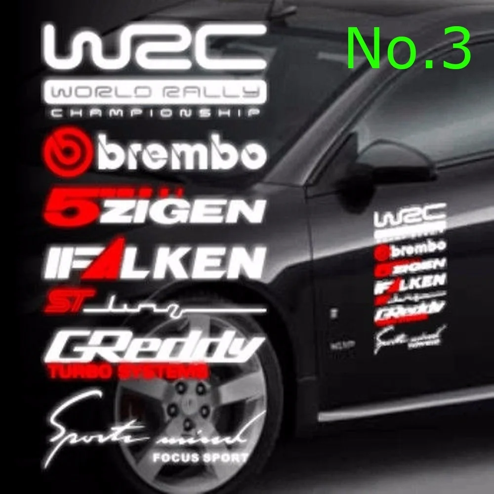  40x20cm Racing Side Door Stickers Set Waterproof Reflective Sticker Car Decoration Stickers