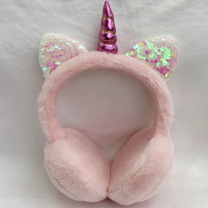 Kids Unicorns Headphones For Mobile Phone MP3 PC Tablet Plush Headset Warm Music Earphone for Kids Adults 3 5mm Wired Headphone