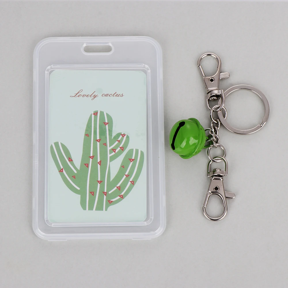 Bank Credit Keyring Card Cover Bus Card Cartoon Cactus Case Card Holder