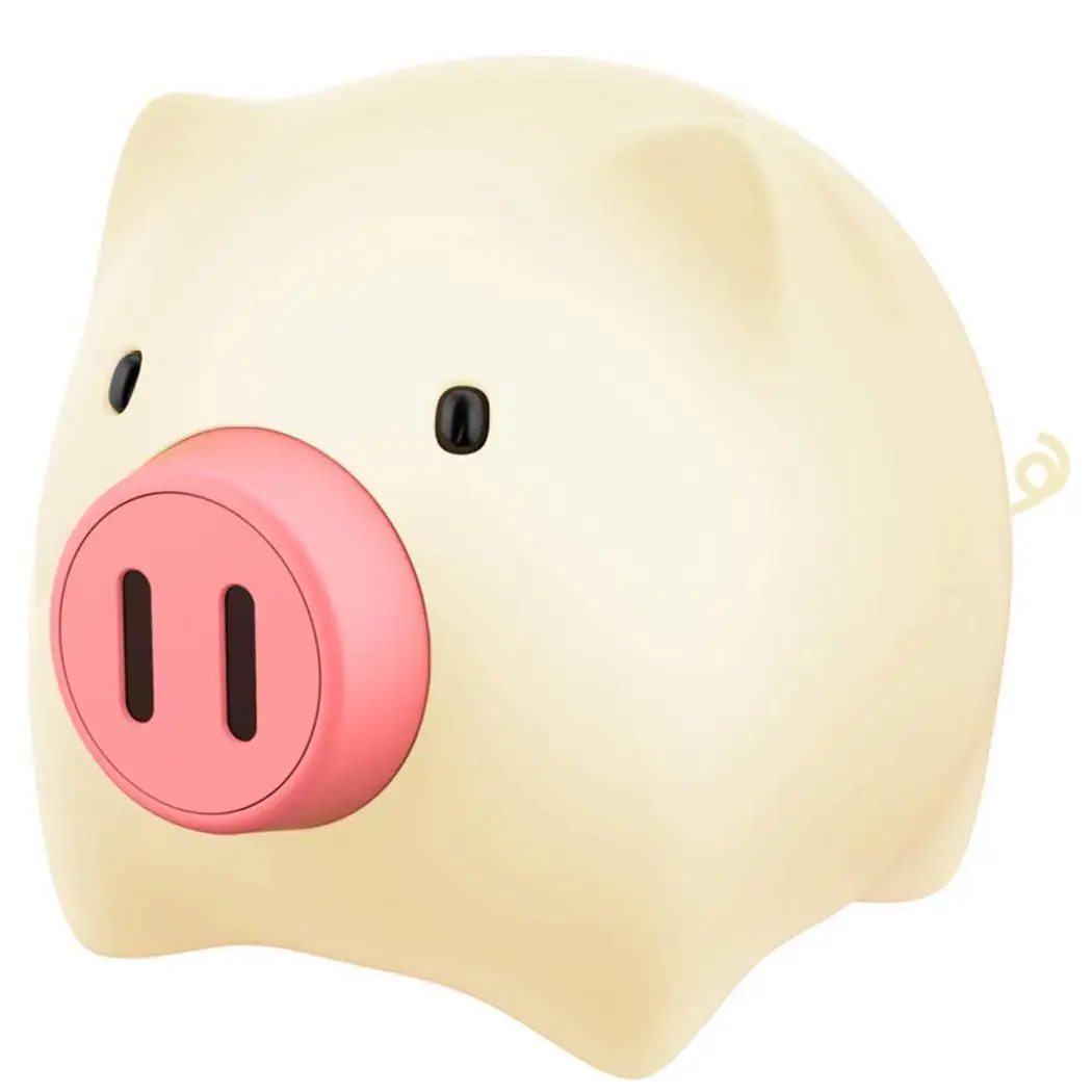 Cartoon Pig Shape LED Table Lamp Bedroom Desk Dormitory Creative light USB Charging Night 1 DC3.5 Light | Освещение