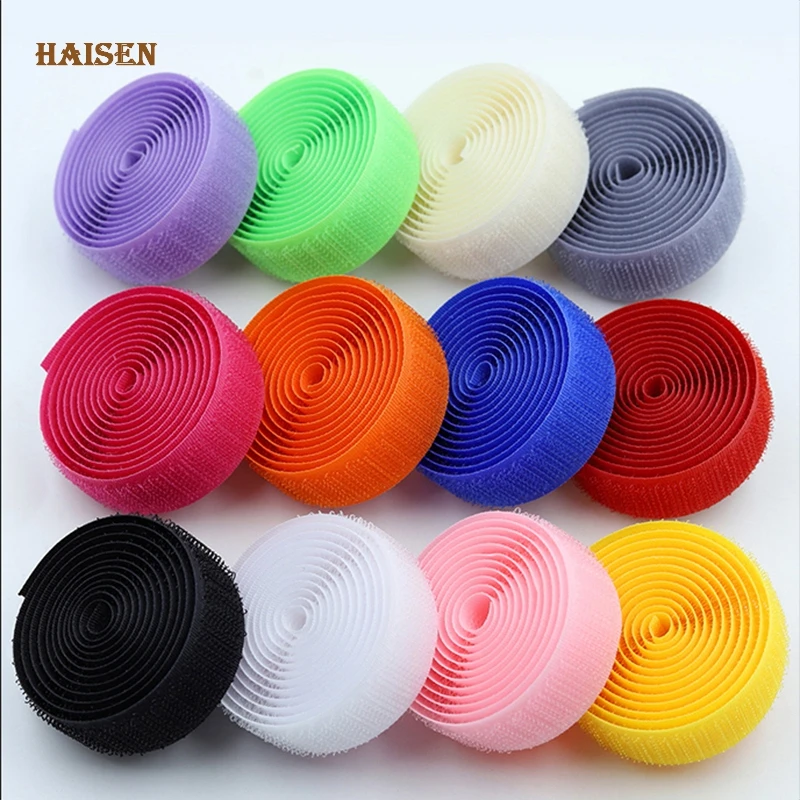 

Haisen,2cm*1M Soft Nylon Hook and Loop Adhesive Fastener,AB Sticky Stickers/ Magic Tape For DIY Sewing Accessories Garment,Bag