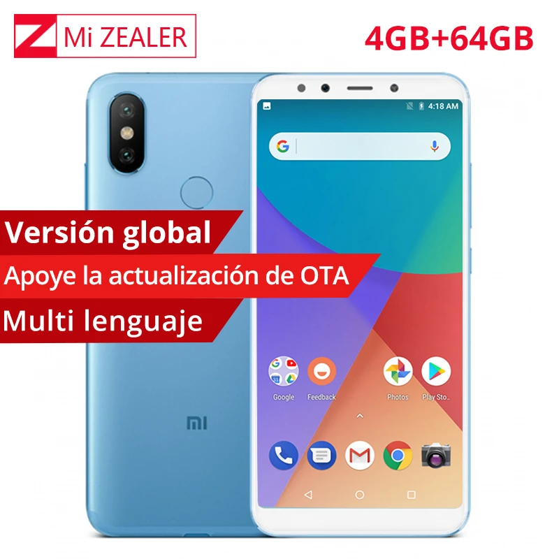 Xiaomi A2, глобальная версия, 4 Гб ОЗУ, 64 Гб ПЗУ, мобильный телефон, 5,99 дюймов, 18:9, полноэкранный, Восьмиядерный процессор Snapdragon 660, 20 Мп+ 12 МП, двойная камера AI