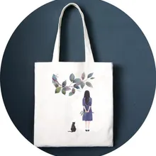 Простая Холщовая Сумка женская на одно плечо настольная Корейская Студенческая Сумка Большая вместительная сумка для покупок с защитой окружающей среды