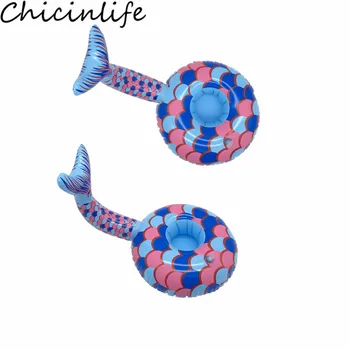 Chicinlife 1 stks Kleine Zeemeermin Opblaasbare Bekerhouder Outdoor Zwembad Cup Floater Beach Party Decoratie Benodigdheden