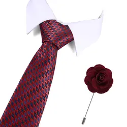 Мужские галстуки Роскошные Для мужчин s Мода цветок скинни в полоску 7 см бабочка Gravata жаккард галстук Бизнес человек парадная Свадебная