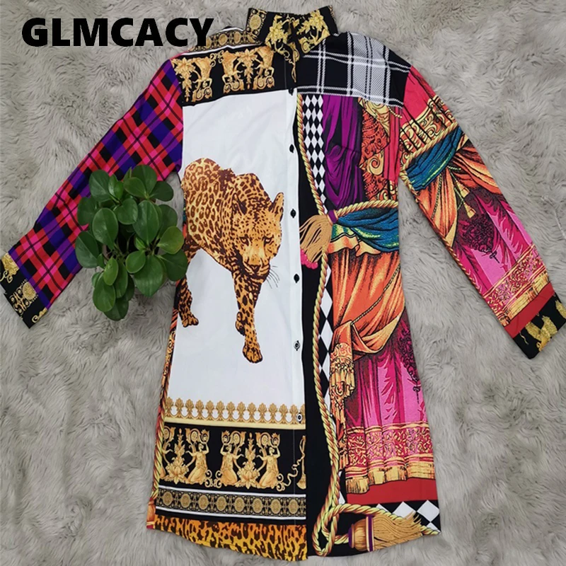 Miglior Più il Formato Delle Donne di Fahion Camicia Lunga Camicetta Turn Imbottiture Colletto A Maniche Lunghe Camicette Casual Allentato Monopetto Magliette e camicette Streetwear