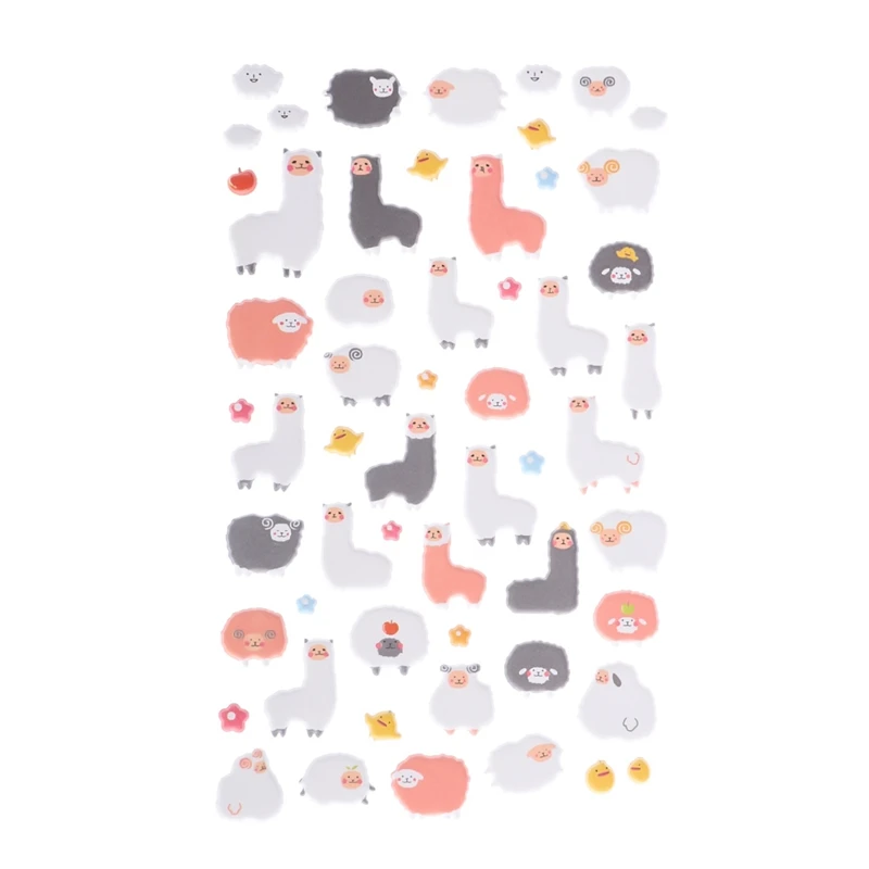 

Cartoon Cute Alpaca Stereo Bubble Sticker Diary Bubble Stickers Decorative Cartoon Stickers For Notebook Albums Card Paper