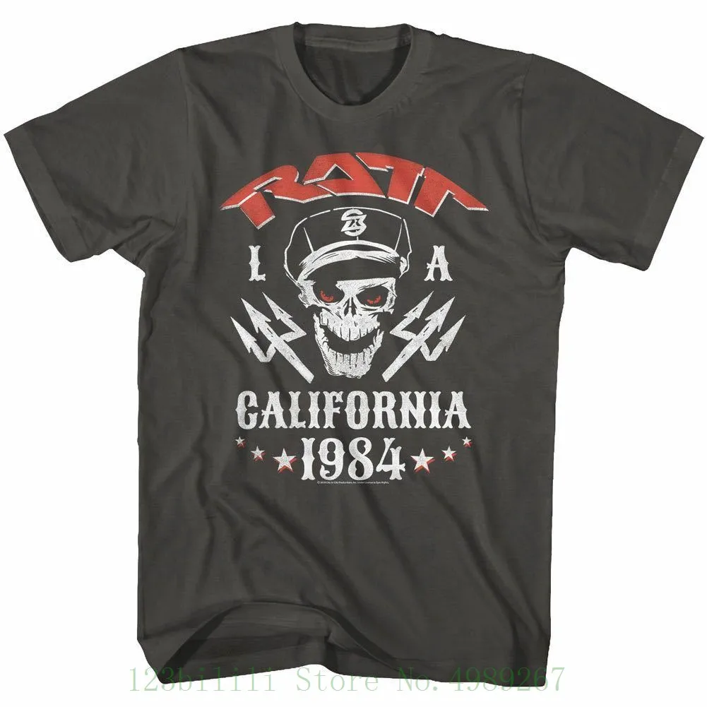Ratt 1984 T Shirt California Heavy Metal Rock N Roll Smoke Cotton Sizes Sm - 2xl Short Sleeves 100% |