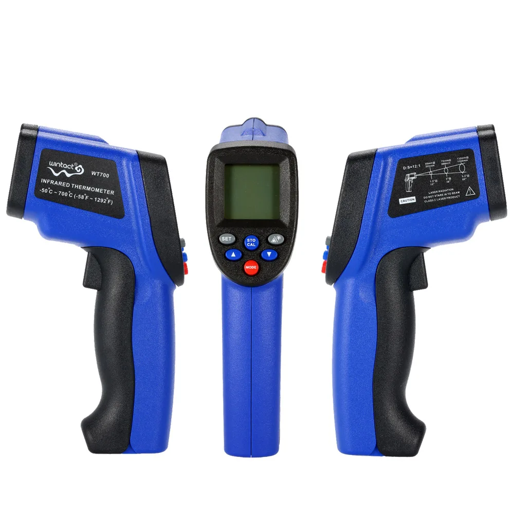 

Handheld Digital Laser IR Infrared Thermometer Non-Contact LCD termometro Temperature Tester diagnostic-tool Pyrometer -50~700C