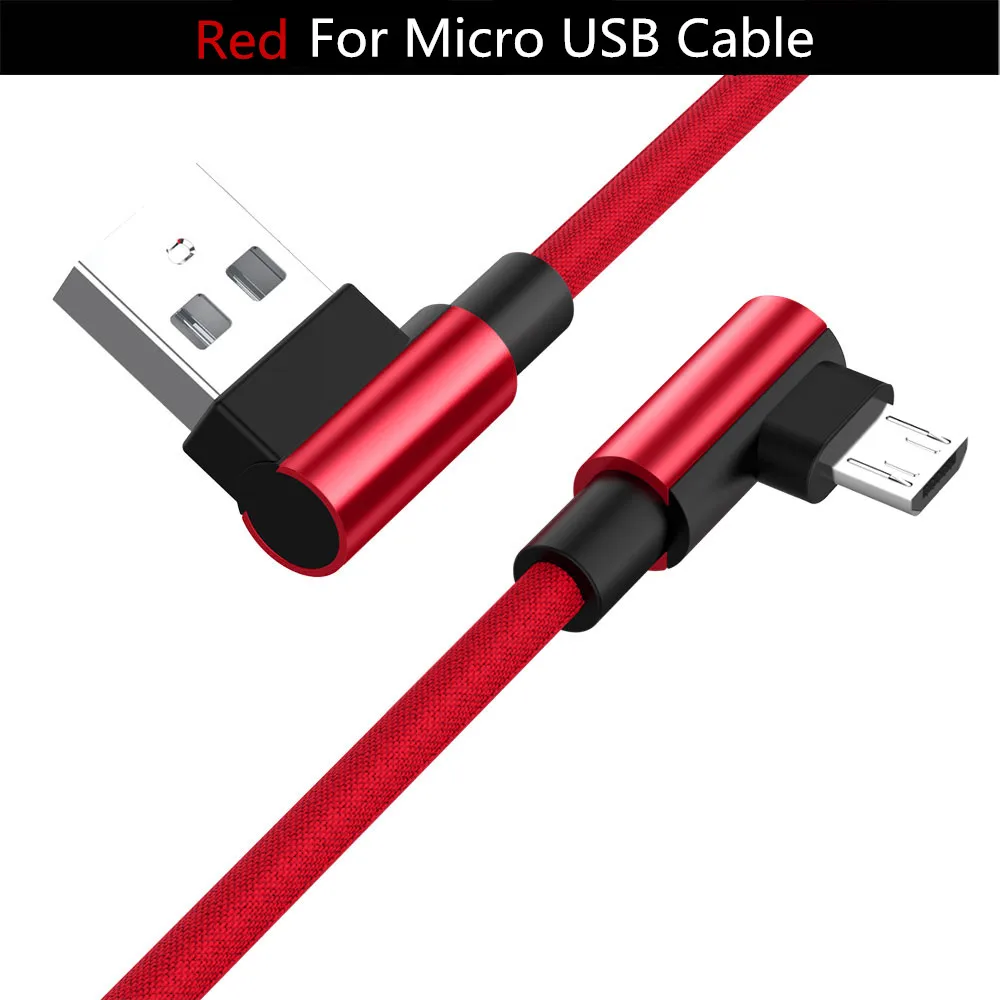 2.4A Micro usb type-C кабель передачи данных для быстрой зарядки для samsung Galaxy Note 9 S9 S8 Xiaomi Mi6 Nexus 6P кабели для мобильных телефонов - Цвет: Red for Micro USB