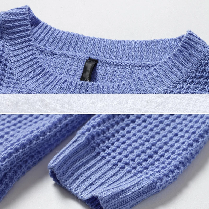 2017 Fashion Sweater Women Winter O-Neck Loose Knitted Sweaters Long Sleeve Solid Tops Woman Autumn Female Blouses Sueter Mujer