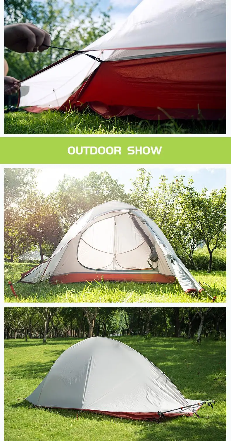 Naturehike старый CloudUp 3 серии открытый сверхлегкий большой зимний Glamping Палатка 4 сезона Профессиональный двухслойный кемпинговый тент