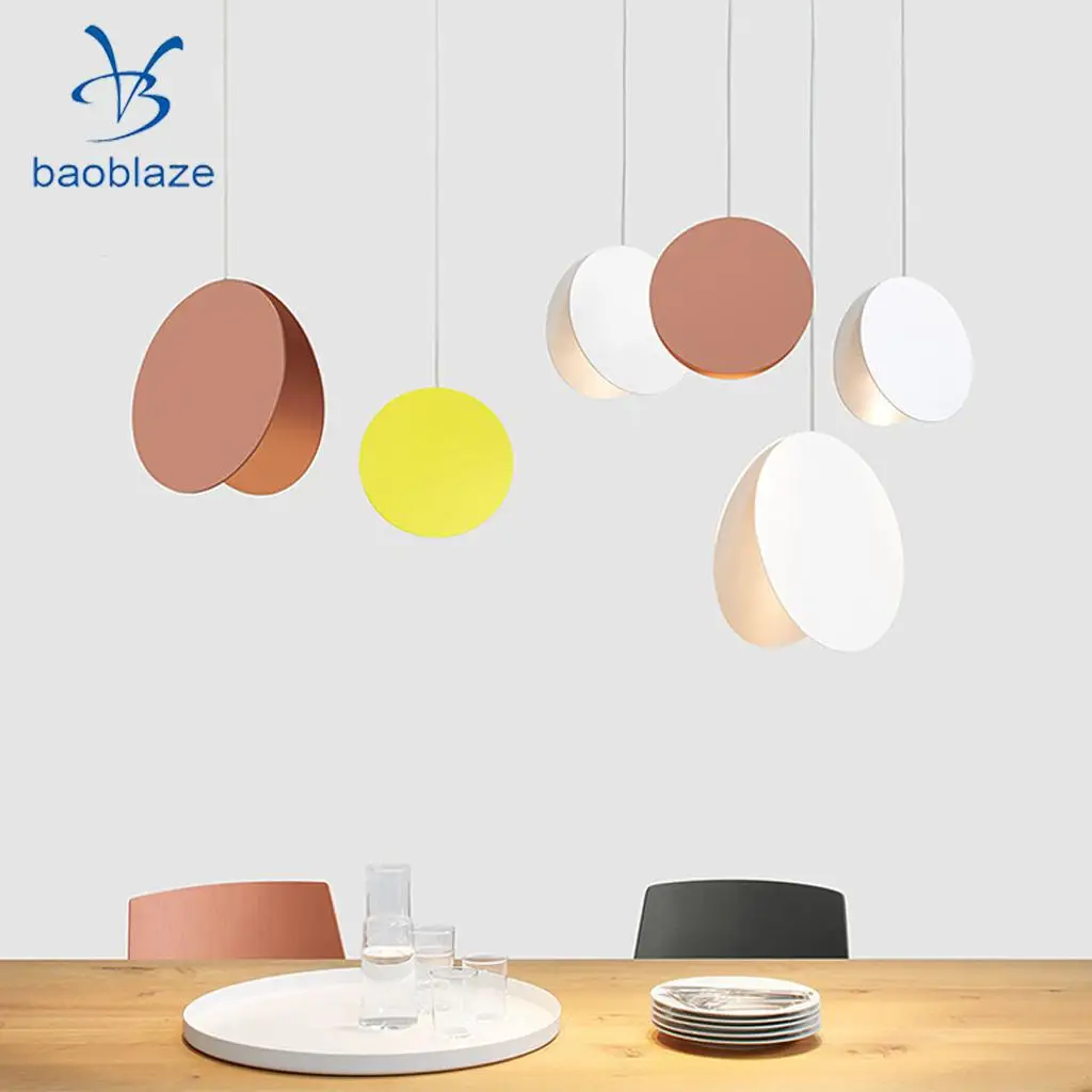 Iron Round Modern Shade Chandelier Ceiling Hanging Lamp LivingRoom E14