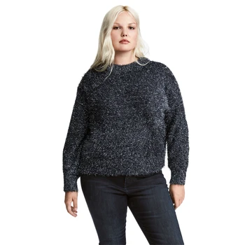 

Plus Size O-neck Long Sleeve Solid Knitted Sweater Women Loose Casual Elasticity Pullover Sweater Female Autumn Tops 6XL 7XL