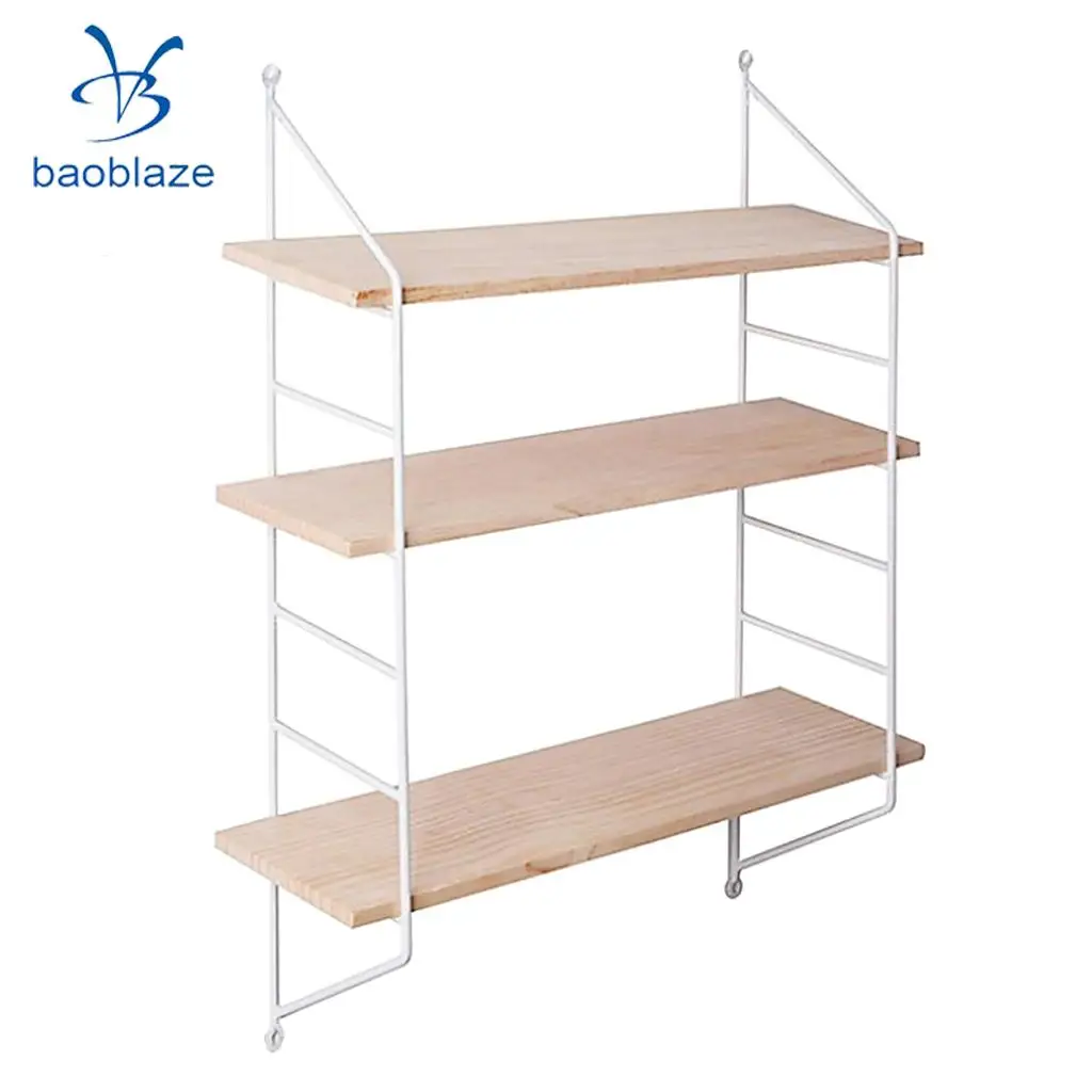 3 Layer Wall Hanging Wooden Shelves Floating Wall Shelf Home Decor