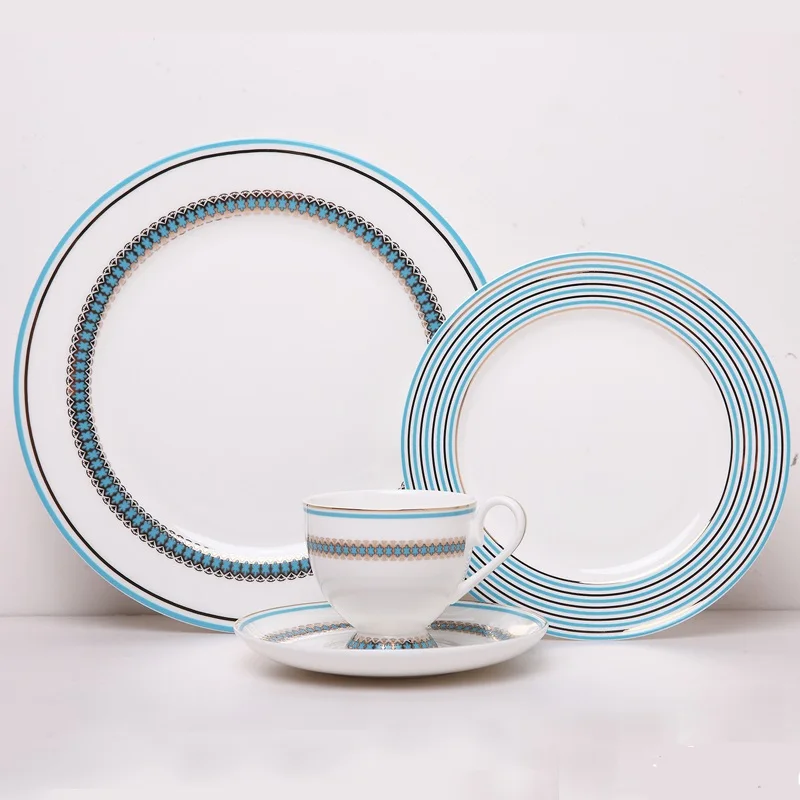 

Dinnerware Set Bone China Tableware Set Coffe Saucer Mug Set Service Plate Dinner Plates Set Diet Utensils Home suppliers