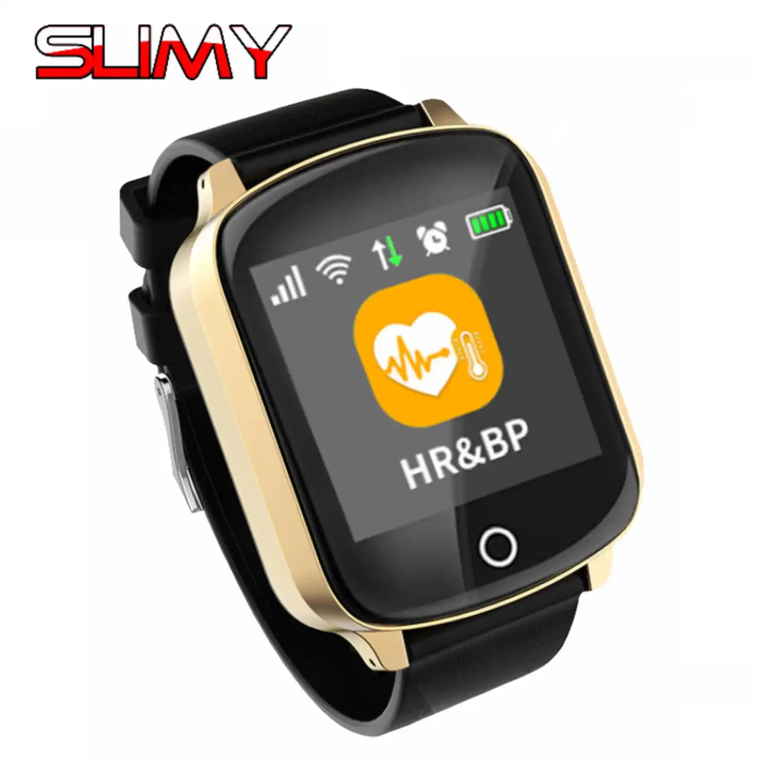 Slimy D200 gps Wifi трекер локатор телефон смарт часы для пожилых женщин мужчин Smartwatch с SOS вызова сердечного ритма кровяное давление