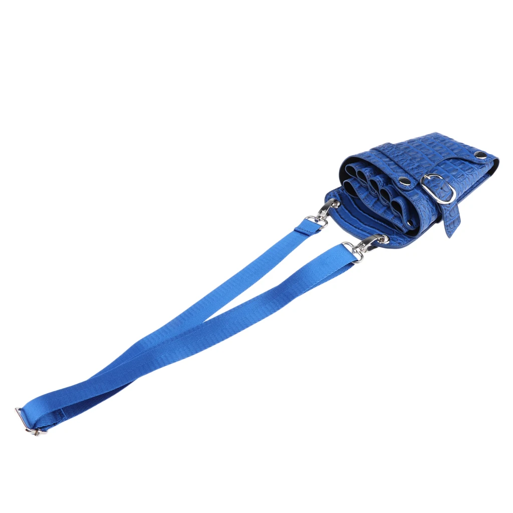 PU Hairdressing Scissors Shears Combs Cutting Tools Holster Bag Pouch with Crocodile Print