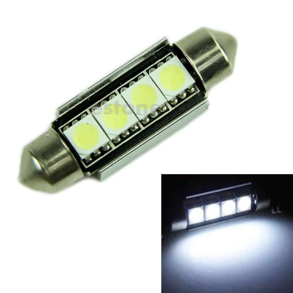 

Super Bright White 39MM 4 5050 Canbus Error Free Festoon Dome LED Light Bulb 12 V lighting 1PC