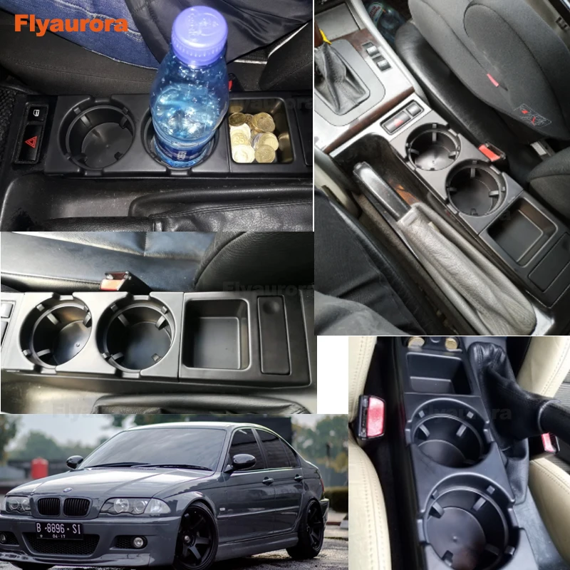 Автомобильная стойка с двойным отверстием для передней центральной консоли/сменная коробка держатель для стакана воды для хранения монет для BMW E46 3 серии 1998-2006