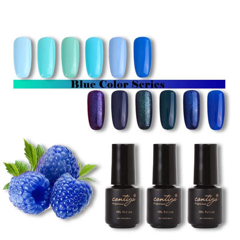 

Contigo Nails Art Semi-Permanente Nail Polish Gel UV Soak Off Gel Nails Color Set Hot Sale Bluesky Manicure Lacquer Hybrid