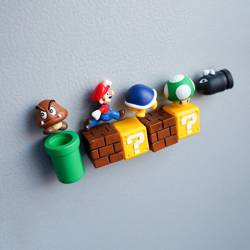 1 шт. 3D Super Mario Bros. Магниты на холодильник стикер сообщений смешные девочки мальчики для малышей детей студентов игрушки подарок на день рождения
