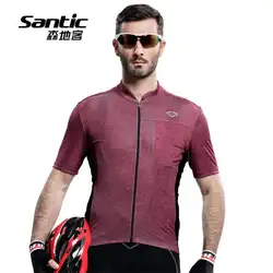 2018 новый список Santic мужские велосипедные куртки трикотажные велосипедные топы с коротким рукавом дышащая Трикотажная майка с