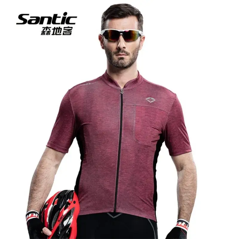 Image 2016 New Listing Santic Men Bicycle Bike Cycling Jerseys Jackets Cycling top Short Sleeve Breathable Zipper Jersey Ropa Ciclismo