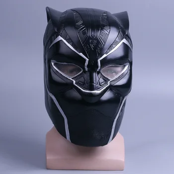

High Quality 2018 Avengers:Infinity War Black Panther T'Challa Helmet Mask Halloween Costume Mask Cosplay Men's PVC