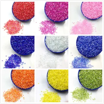 

16g 1000pcs 2*3mm Colorful AB Transparent Tube Loose Spacer Cezch Glass Seed Beads Handmade Jewelry Make DIY Garment Bead ABT23M