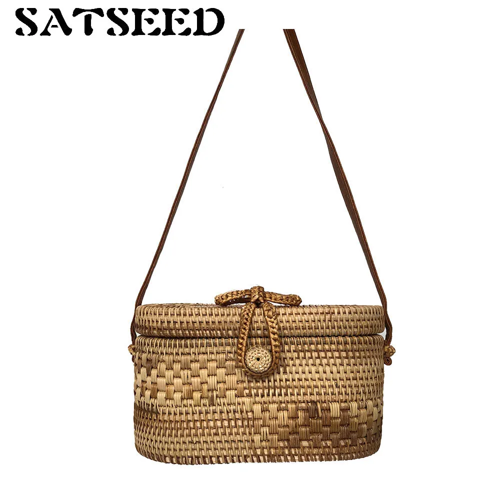 Buy Vietnam Handmade Cane Woven Round Handbag Retro