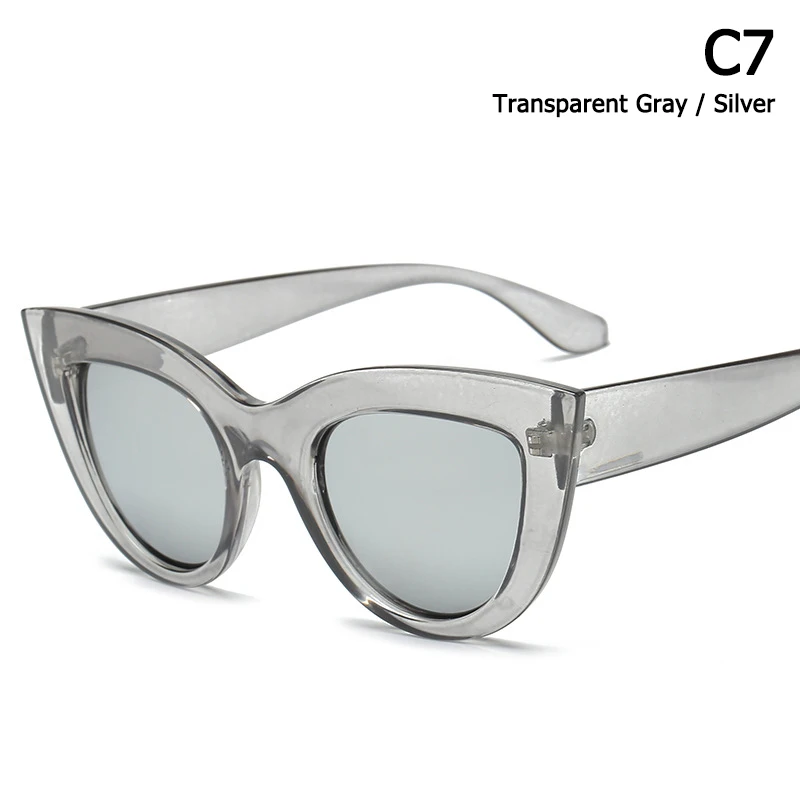 JackJad модные женские стильные градиентные солнцезащитные очки кошачий глаз, женские сексуальные брендовые дизайнерские солнцезащитные очки Oculos De Sol Feminino S17066 - Цвет линз: C7