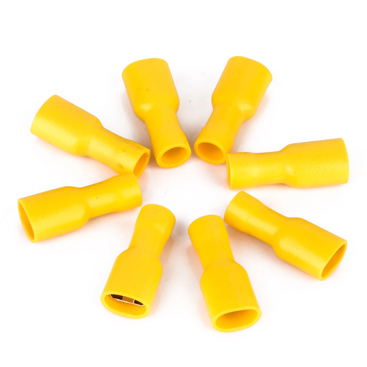 50pcs Male & 50pcs Female Spade Blade Connectors Insulated Wire Crimp Terminal Yellow