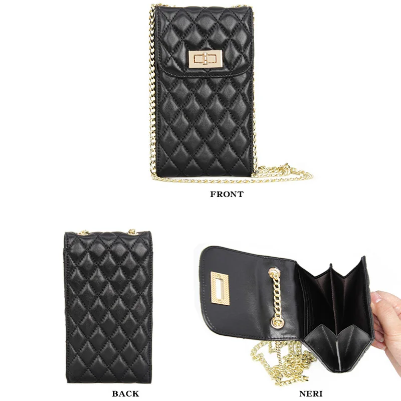  Genuine Leather Fashion Designer Phone Purse Mini Shoulder Bag Quality Sheepskin Small Flap Bags Wo - 33043295602