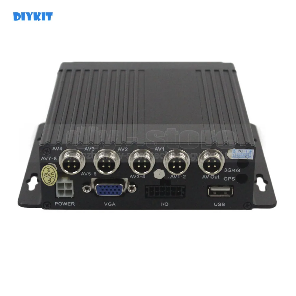 DIYKIT автомобильный автобус RV мобильный HD 4CH DVR видео/аудио рекордер с
