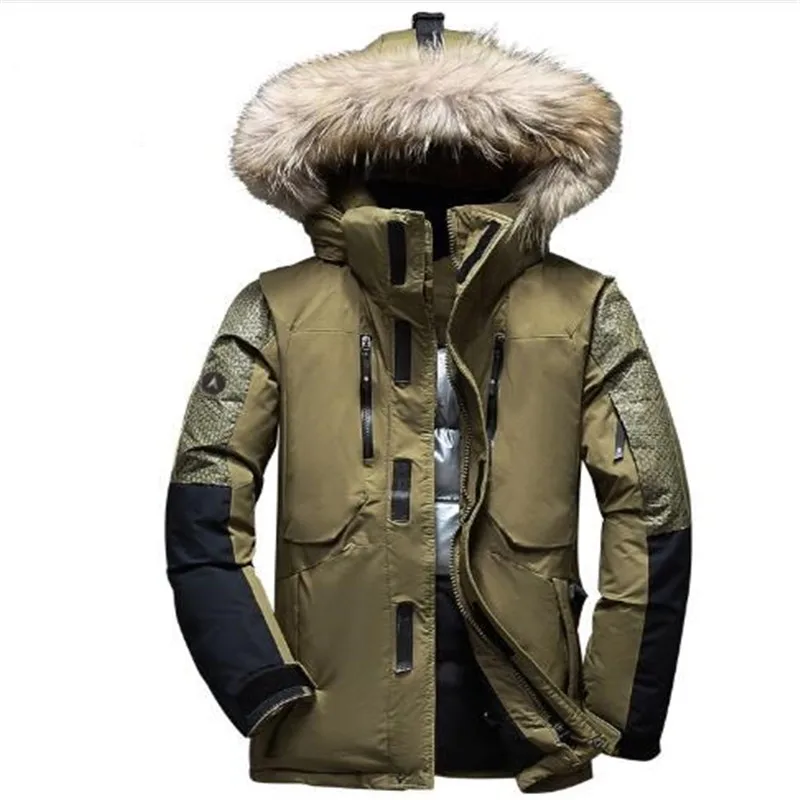 Мужская зимняя куртка, толстое теплое белое пуховое пальто, Высококачественная брендовая одежда goose casual wellensteyn, Мужская парка
