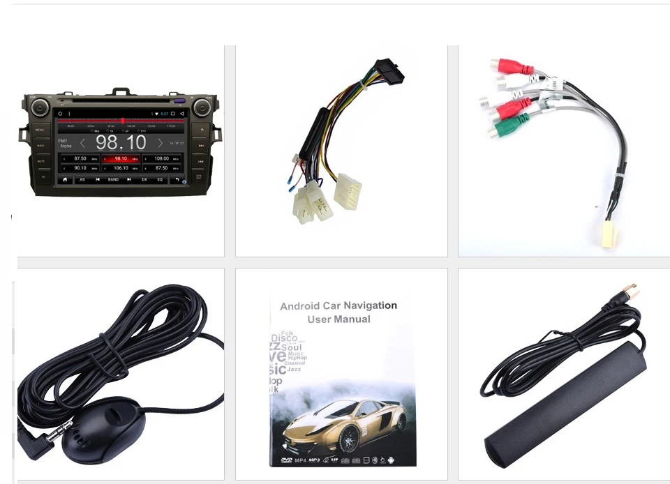 Discount MARUBOX 8A105MT3 Car Multimedia Player for Toyota corolla 2007 - 2011,Quad Core, Android 7.1,DVD,GPS,Radio, 2GB RAM, 32GB ROM 14