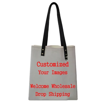 

Women Large Handbags Personality Customize Stylish Girl PU Leather Shoulder Shopping Bags Bolsa Mujer Girls Tote Bag