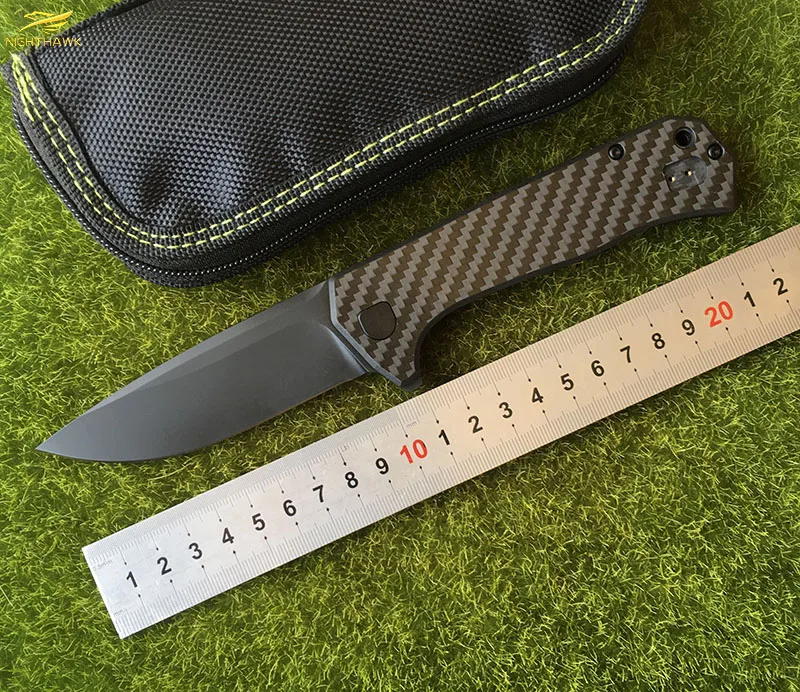 Цена NIGHTHAWK Flipper 0804CF CTS 204 P лезвие Титан CF ручка складной нож Открытый Отдых Охота Карманные Ножи EDC инструменты